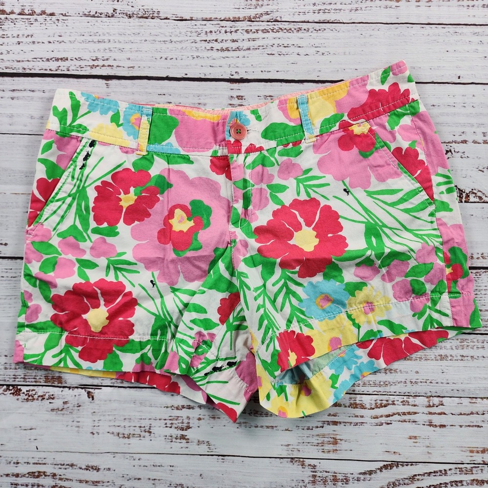 Lilly Pulitzer Callahan Shorts Women 10 Ants On Parade Floral Cotton